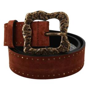 4812790 Dolce  Gabbana Elegant Suede Leather Belt with Mens Studs