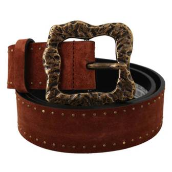 이스퀘어 4812790 Dolce  Gabbana Elegant Suede Leather Belt with Mens Studs