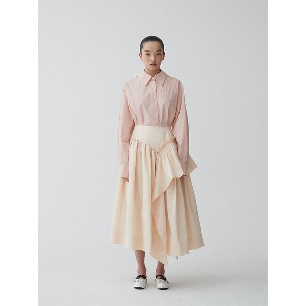 RUFFLE VOLUME FULL SKIRT_YELLOW