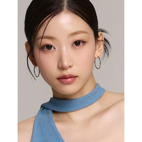 심플 컷팅 블링 원터치 링귀걸이