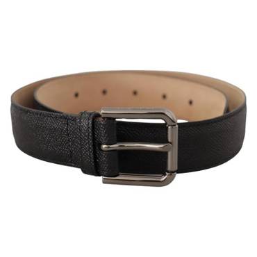 이스퀘어 4812525 Dolce  Gabbana Elegant Leather Belt with Metal Mens Buckle