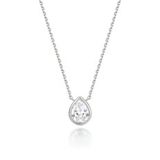 Pear-cut Pure Bazel Necklace GTRA105NWW420