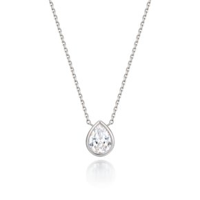 Pear-cut Pure Bazel Necklace GTRA105NWW420