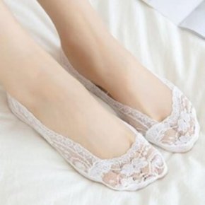 여성 통기성 레이스 실리콘 방지 미끄럼 양말