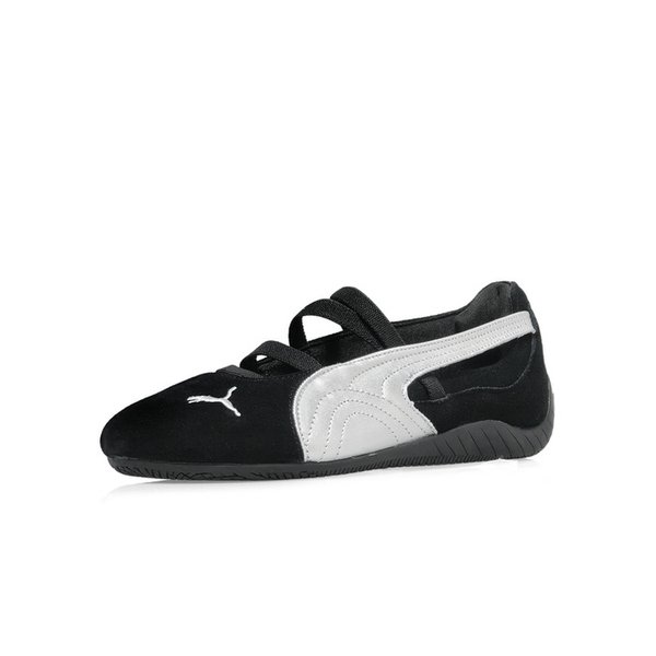 우먼스 스니커즈 스피드캣 발렛 스웨이드 블랙 실버 406114_01