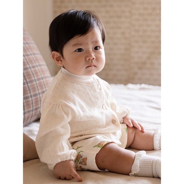 너가 좋아하는 - 3color 유아 펀칭 가디건