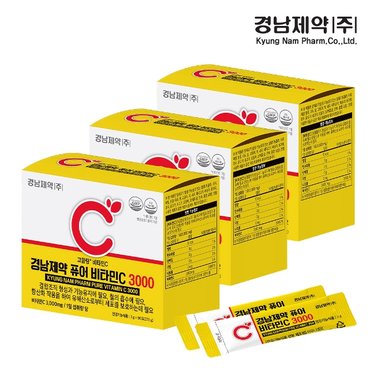 경남제약 메가비타민C 3000 3박스 (3g x 90포)