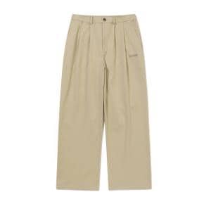 [공식]핀턱 와이드 코튼 팬츠 BEIGE