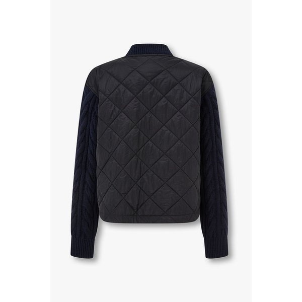 케이블 니트 패치 퀼팅 점퍼 7116150107147