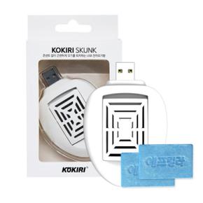 아트박스/디자인에버 코끼리 휴대용 usb 모기훈증기+에프킬라 모기매트 5p