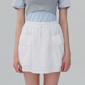 Cargo Mini Skirt_WHITE