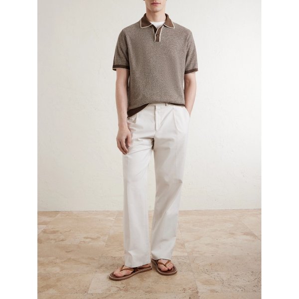 리넨 실크 코튼 모달 블렌드 테리 폴로 셔츠 46376663163067585