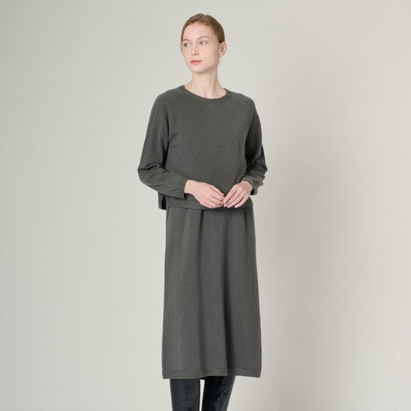 [여주점] 올앤선드리 라운드넥 탑 세트 원피스 A4WAK631