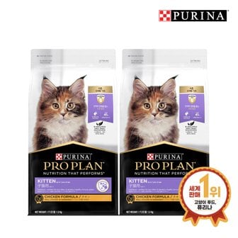 PROPLAN 프로플랜 고양이사료 키튼(유산균) 1.5kg 2개