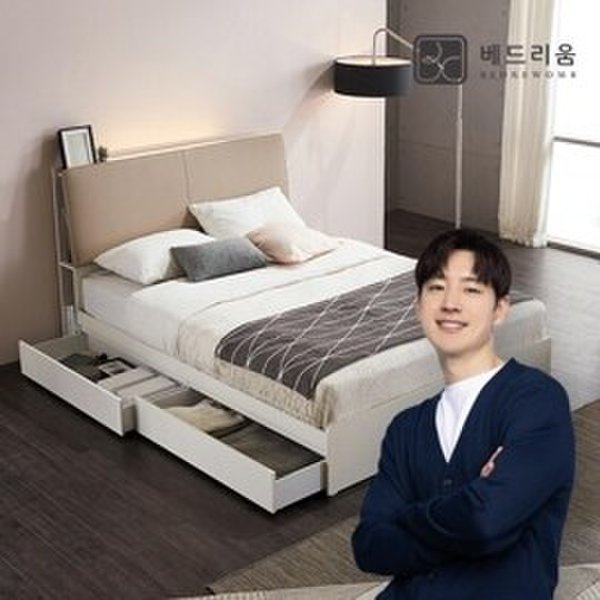 금성침대 베드리움 듀엣 센서LED 수납침대Q-릴렉서 허리특허 유로탑(M)