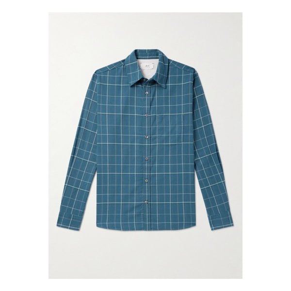 미스터 피 체크  코튼 트윌 셔츠 블루 1647597324546173