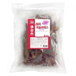 펫나라 국내산 수제간식 돼지귀슬라이스 250g