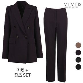 VIVID SET 여성라인핏 봄가을 정장자켓+정장팬츠 세트