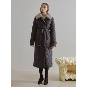 Detachable Fur Collar Padding Coat_2colors