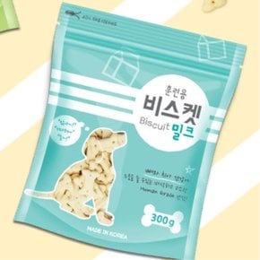 펫맨 애견 교육훈련용 간식 비스켓 밀크 300g 개