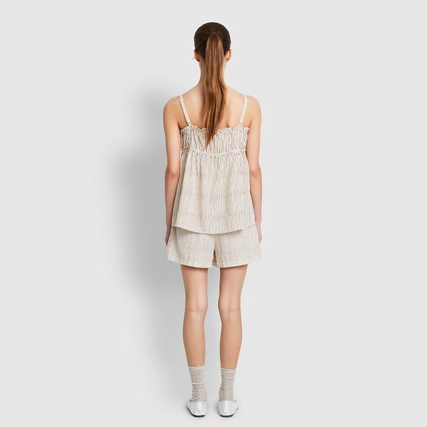 여 리오셀 스트라이프 3부 파자마 팬츠 J206202080073