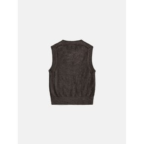 W Cali Shaggy Knit Vest Brown