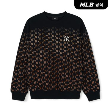 MLB [코리아공식] 클래식 모노그램 그라데이션 오버핏 맨투맨 NY (Black)