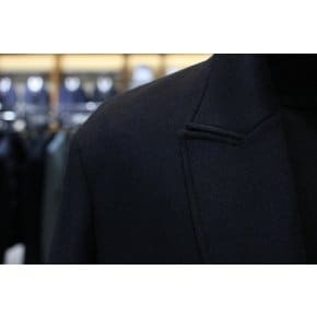 homme 23FW 울&캐시미어 80/20% 트렌디 빅라펠 오버핏 더블코트 딥네이비