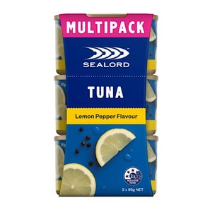 씨로드 레몬 페퍼 참치 통조림 Sealord Lemon Pepper Flavour Tuna 95g 3개입 2개