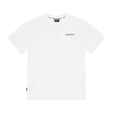 제이미웨스트 JW 로고 퍼포먼스 헨리넥 카라티셔츠 (화이트) JVB-TS345WH1