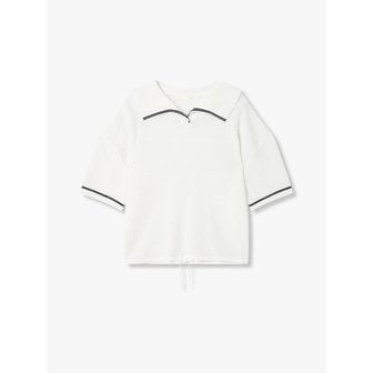 GCUT 백 레터링 카라 니트 풀오버_아이보리 7255250106