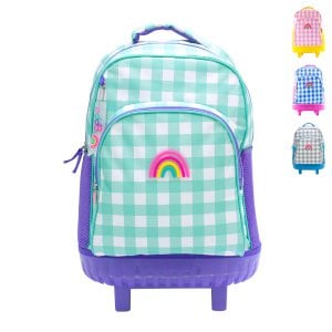 오드비 해피 체크 LED 트롤리 가방 민트 Mint Happy Check LED Lighting Trolley Backpack oddBi