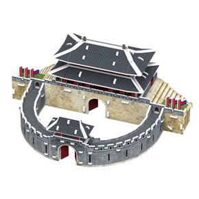 3D입체퍼즐 우드락 종이퍼즐 세계랜드마크 건축물 만들기 수원화성 팔달문