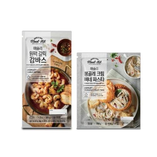 애슐리 원팩 갈릭 감바스 + 애슐리 봉골레 크림 빠네 파스타(4인분, 홈파티) 아이들간식(1)