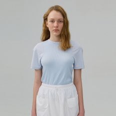 Rib Blocking T-Shirt_SKY BLUE