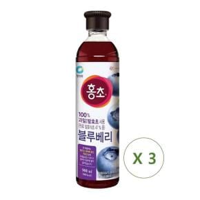 청정원 마시는 홍초 블루베리 900ml x 3개 / 과일 숙성 발효초