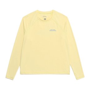 N262WRG440 여성 그래픽 세미오버핏 래쉬가드 PALE YELLOW