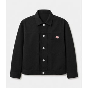 26 POLYESTER TWILL JEANS JACKET STYLE SHIRT BLOUSON (DTB0437-SPT BLACK)