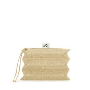 Lucky Pleats Pouch S Starry Gold