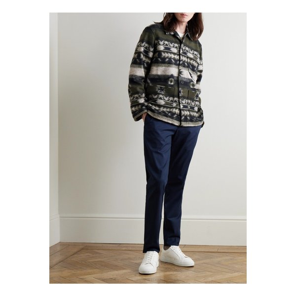 하트퍼드 페리 자카드 니트 셔츠 재킷 그린 1647597342408043