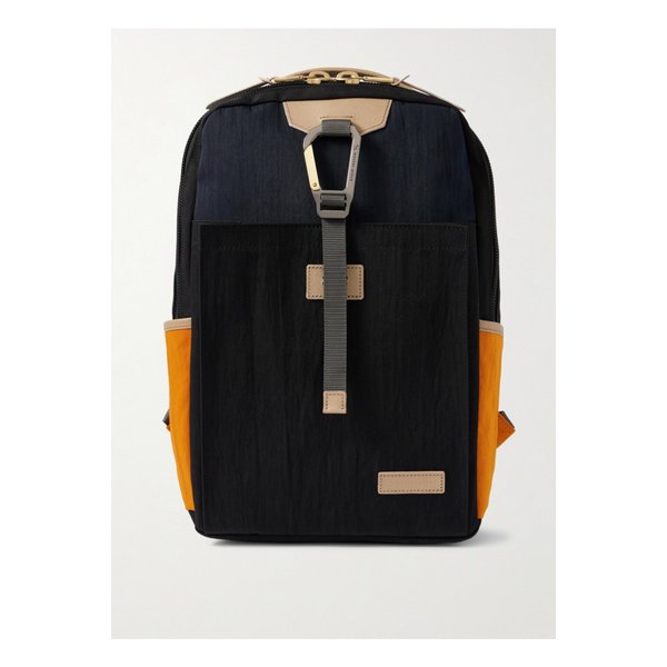 마스터피스 링크 컬러블록 가죽 웨빙 트리밍 나일론 백팩 46376663162969739