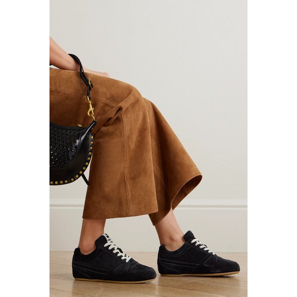 세니 펀칭 스웨이드 스니커즈 블랙 46376663162986466