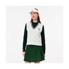 매장정품 라코스테 LACOSTE 여성 아가일 패턴 골프 베스트 AF2763-54N0LP 1676400