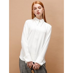 PEARL POINT PINTUCK BLOUSE_WHITE