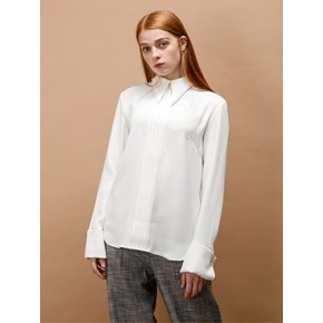 PEARL POINT PINTUCK BLOUSE_WHITE