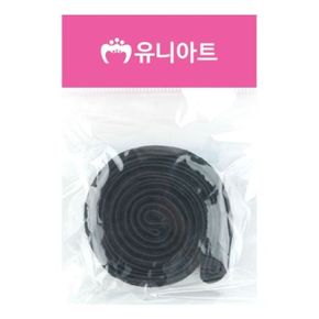 유니아트 넙적 고무밴드 바지 고무줄 특대 검정색 X ( 5매입 )