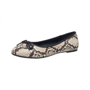 이스퀘어 3959531 French Connection Diana Womens Faux Leather Snake Print Ballet Flats