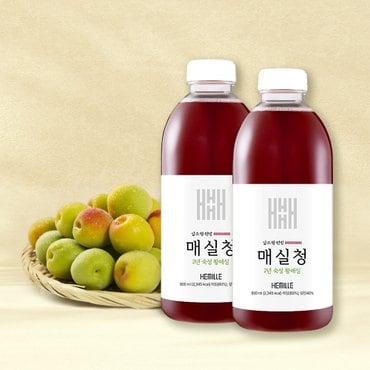 김소형원방 매실청 무농약 매실액 900ml x 2병