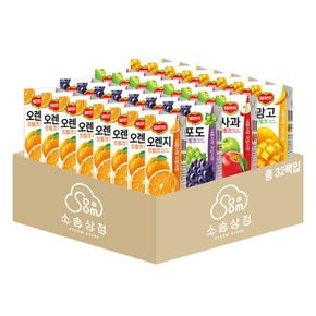 드링크 190ml 혼합 32팩 (오렌지+포도+사과+망고 각 8팩)