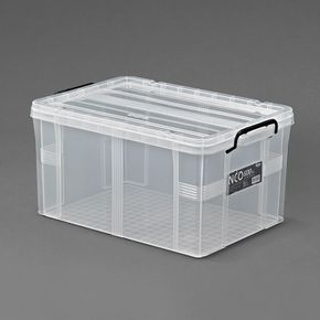 네오박스 600 60L 수납정리함/투명/적층/플라스틱/상자/보관/수집/다용도/케이스/교구/문구/의류